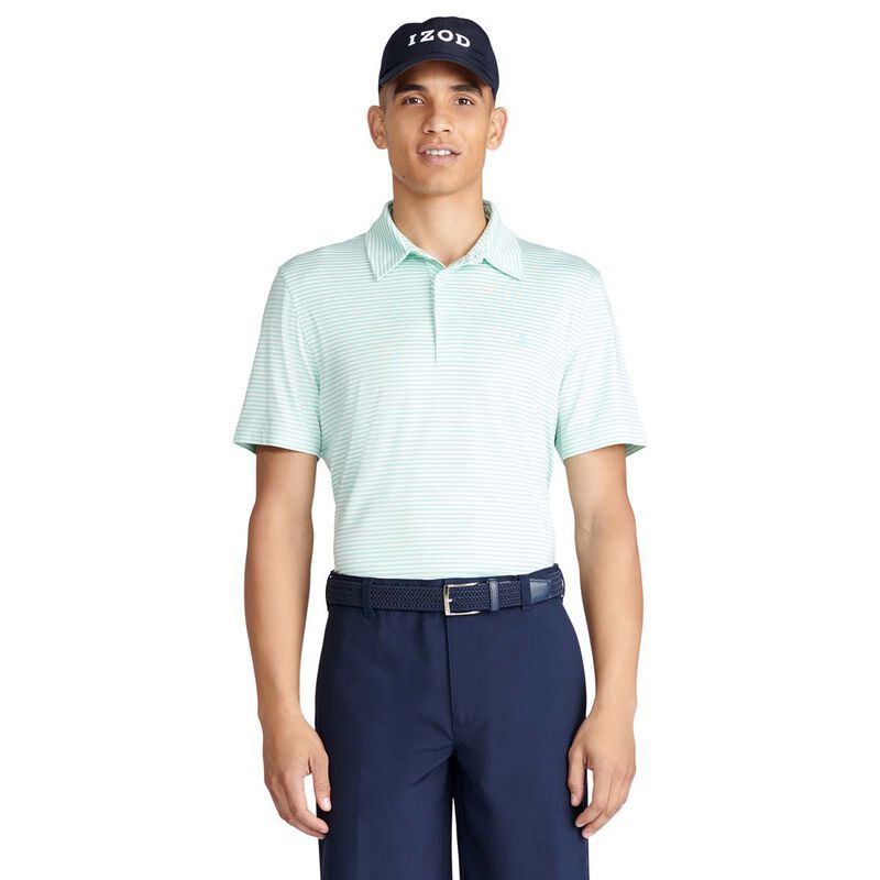 Izod Clubhouse Striped Golf Polo Shirt image number 0