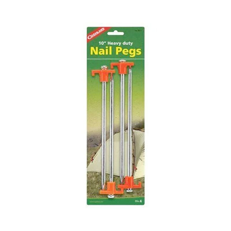 Coghlans 10" Nail Tent Pegs 4-Pack image number 0