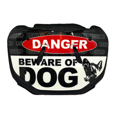 Battle Sports Adult "Beware of Dog" Chrome Back Plate