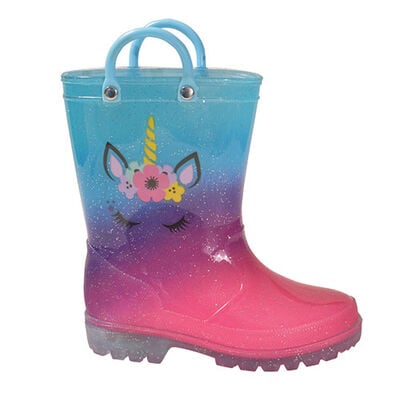 Josmo Girls' Toddler Unicorn Rainboots