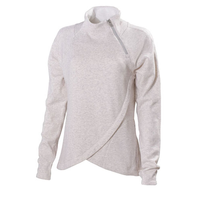 90 Degree Women's Long Sleeve Lined Pullover with Zip Neck Fleece Hoodie, , large image number 0