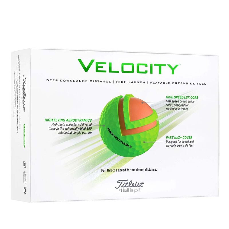 Titleist Velocity Matte Green Golf Balls image number 1