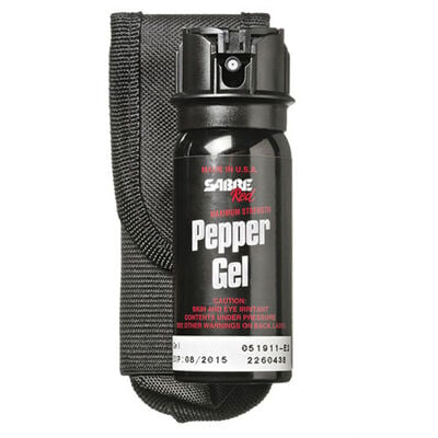 Sabre Tactical Pepper Gel With Flig Top And Holster