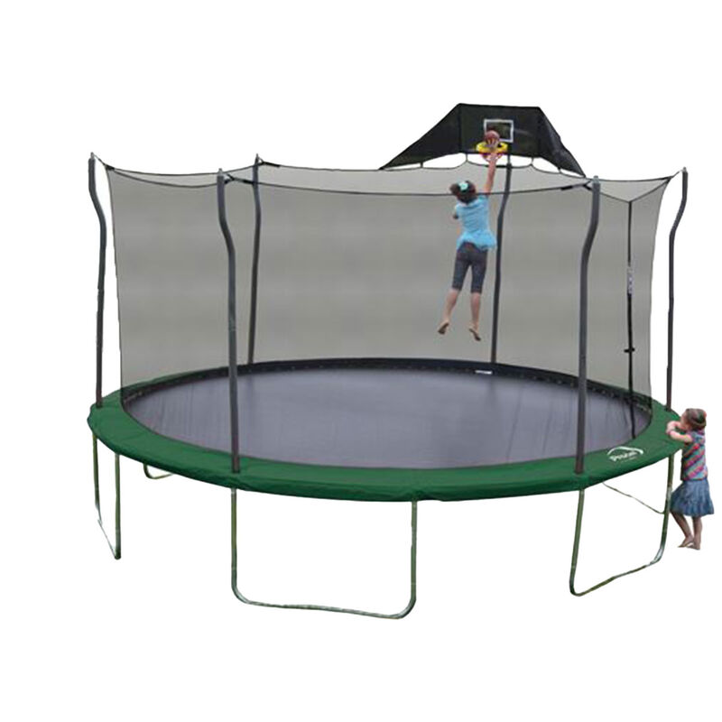 Propel 15 Foot Heavy Duty Trampoline With BasketBall System image number 0
