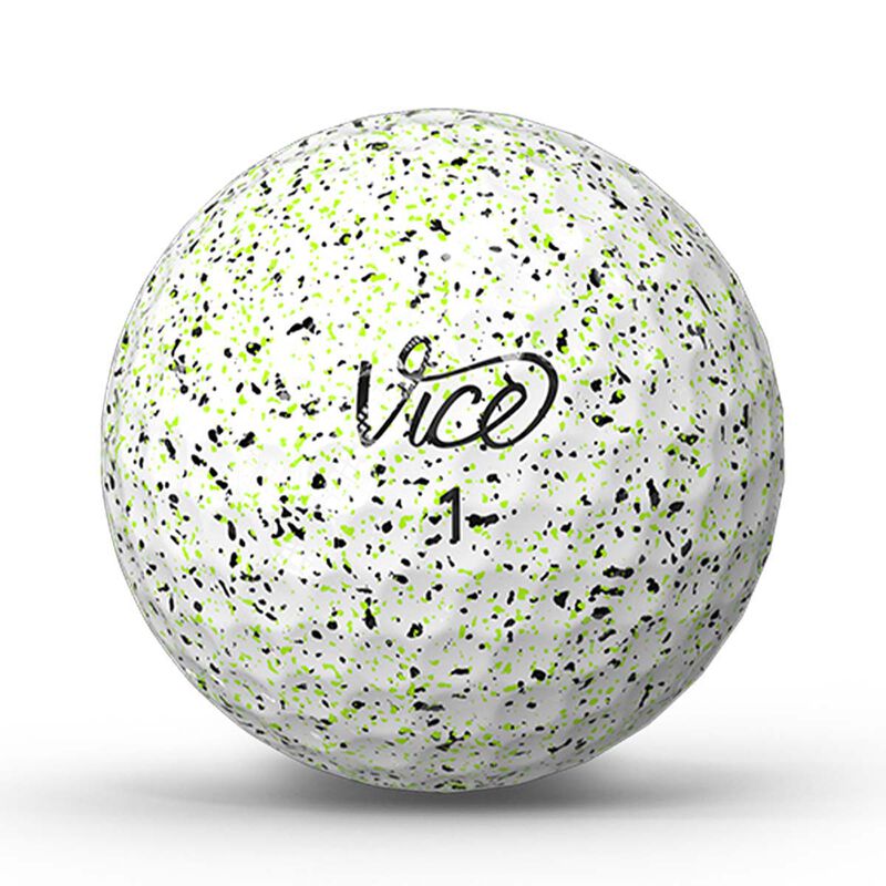 Vice Golf Pro Plus Green/Black Drip 12 Pack Golf Balls image number 1