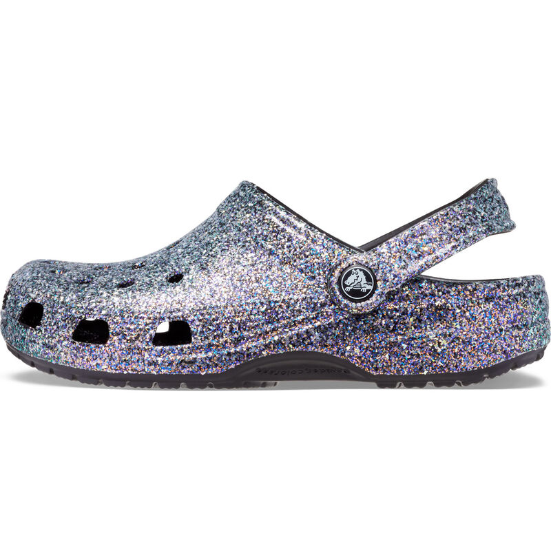 Crocs Women's Classic Glitter Black/Multi Clogs image number 1