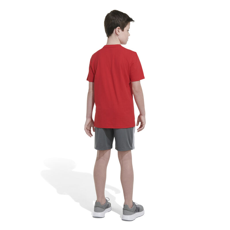 adidas Boys' Shorts Sleeve Camo Logo Tee image number 6