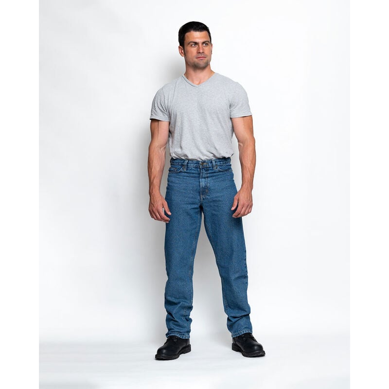 Full Blue Men's 5 Pocket Classic Relaxed Fit Jeans image number 0