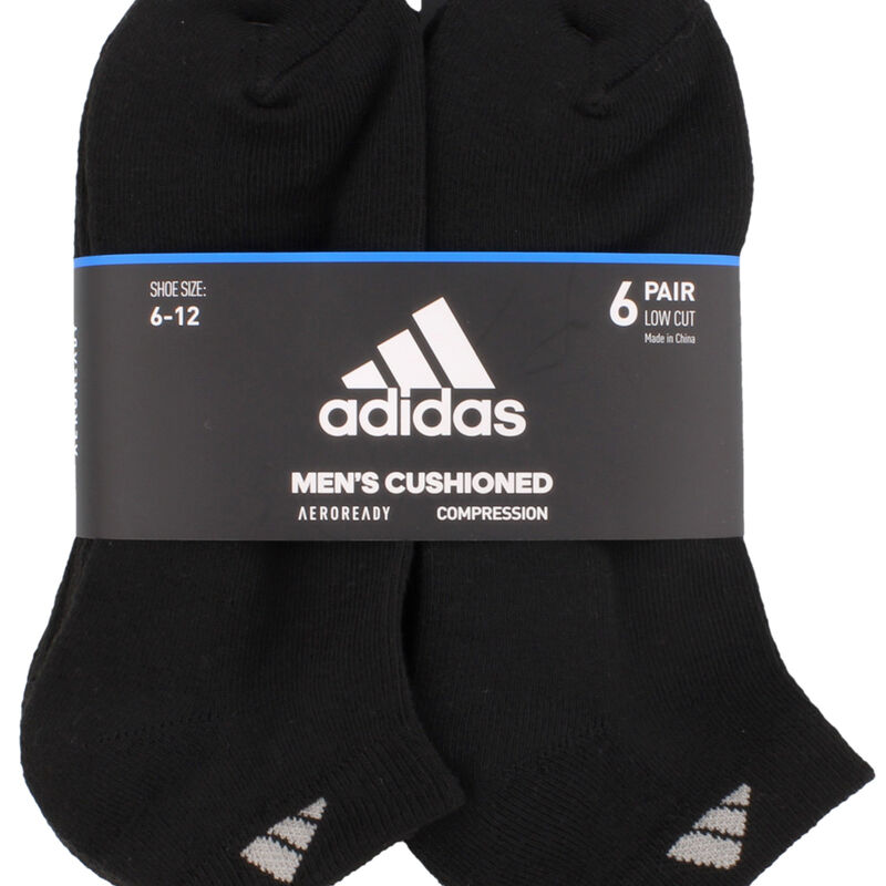 adidas Men's Cushioned 6-Pack Low Cut Socks image number 7