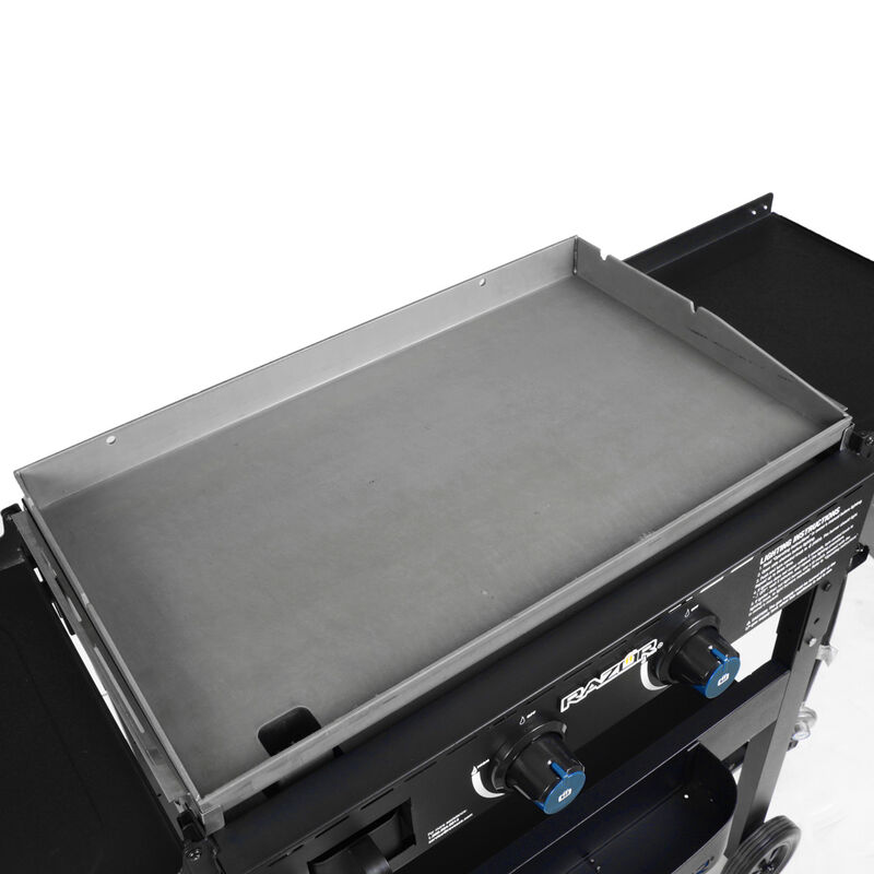 Razor 2 Burner Griddle with Foldable Side Shelves with Included Condiment Tray and Wind Guards image number 5