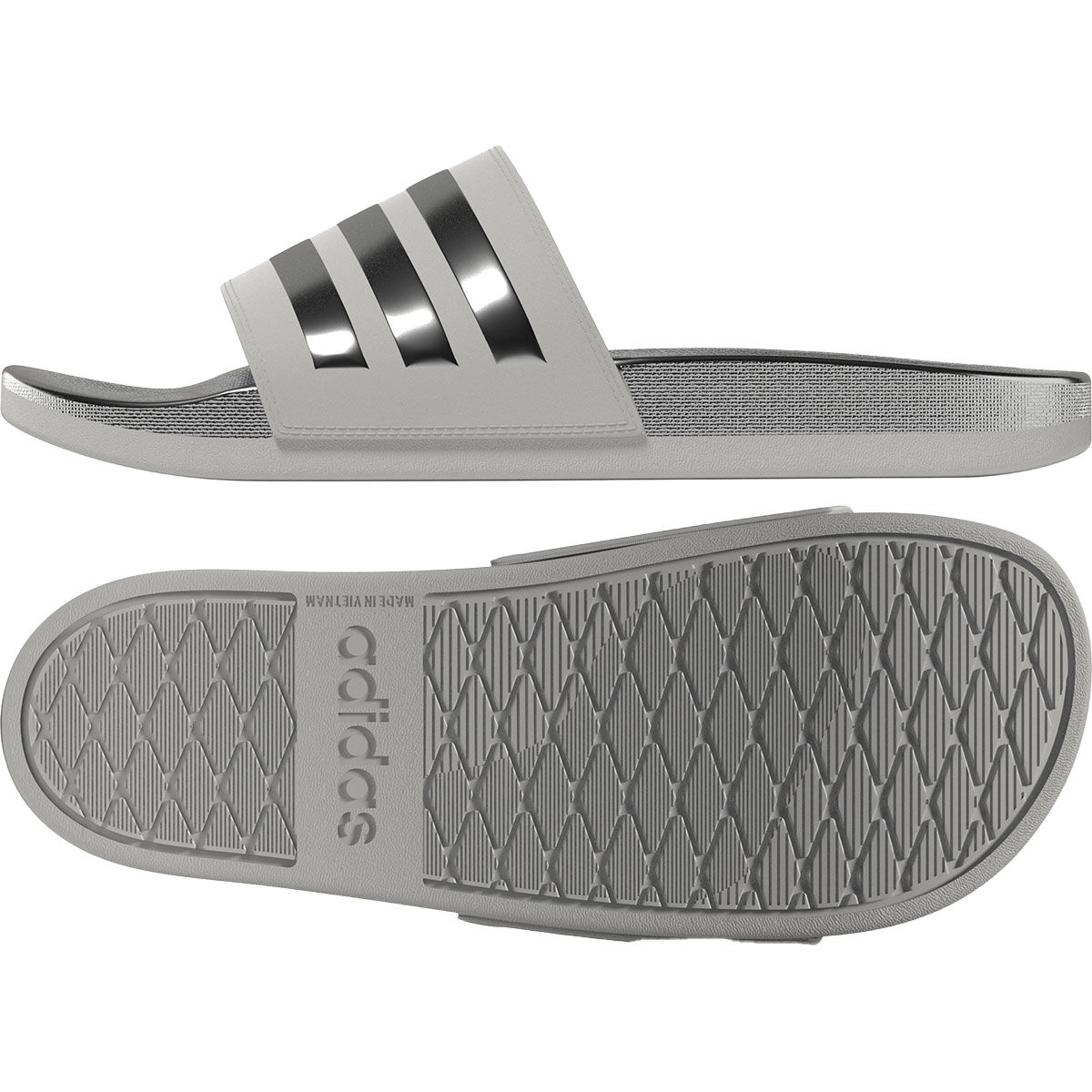 Adidas 3 online stripe slides