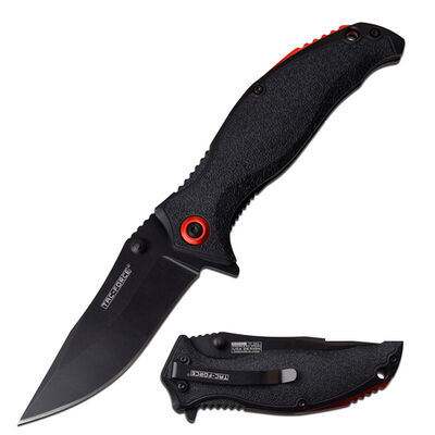 Tac-force 3.5" Black Oxidized Spring Assisted Knife
