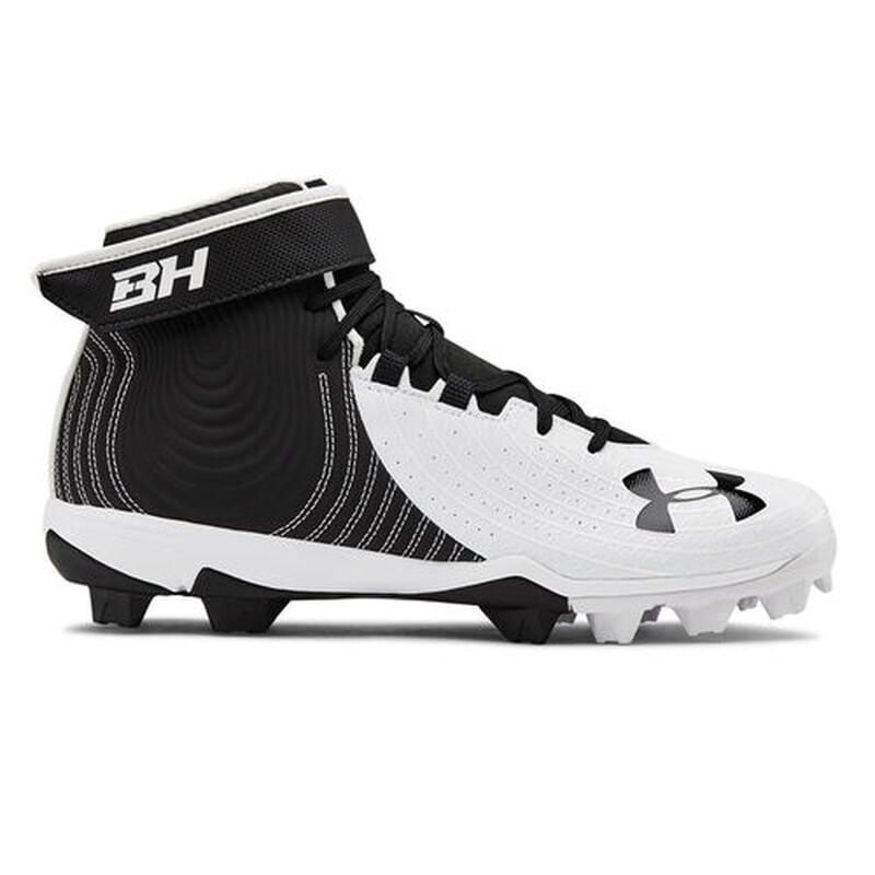Under Armour Men's Harper 4 Mid Rubber Molded Baseball Cleats image number 1