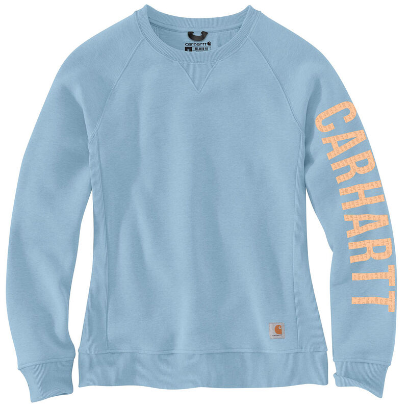 Carhartt Relaxed Fit Midweight Crewneck Block Logo Sleeve Graphic Sweatshirt image number 0