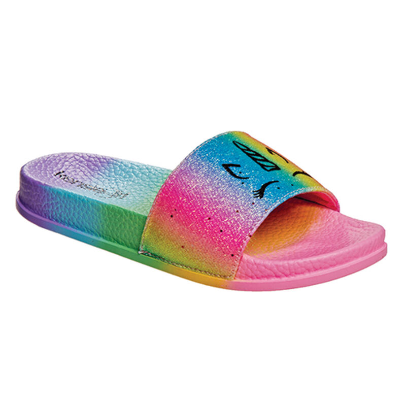 Kensie Girl Girls' Unicorn Rainbow Slides image number 0