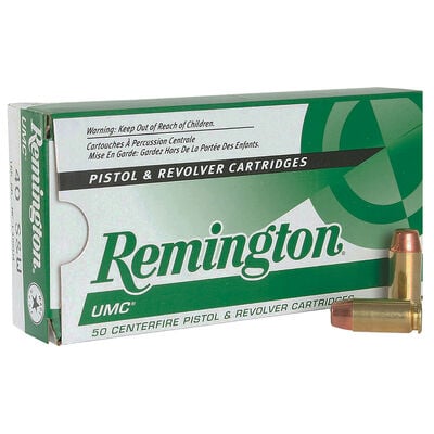 Remington .40 S&W UMC 165GR FMJ Ammunition