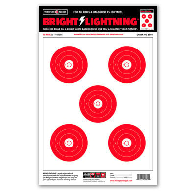 Thompson Center Large Bright Lightning 12.5"x19" Targets 10 Pack