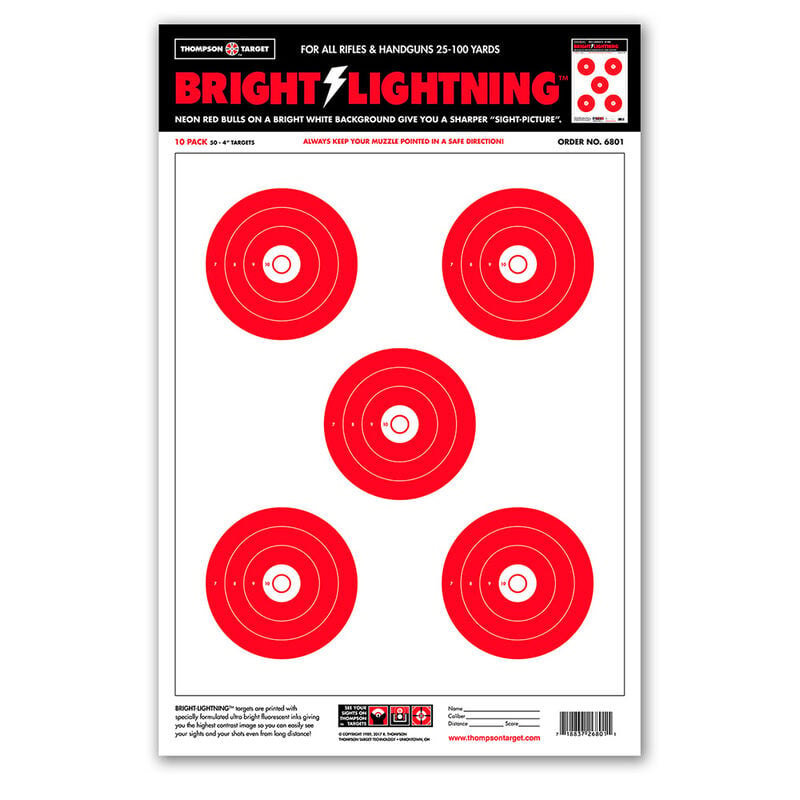 Thompson Center Large Bright Lightning 12.5"x19" Targets 10 Pack image number 0