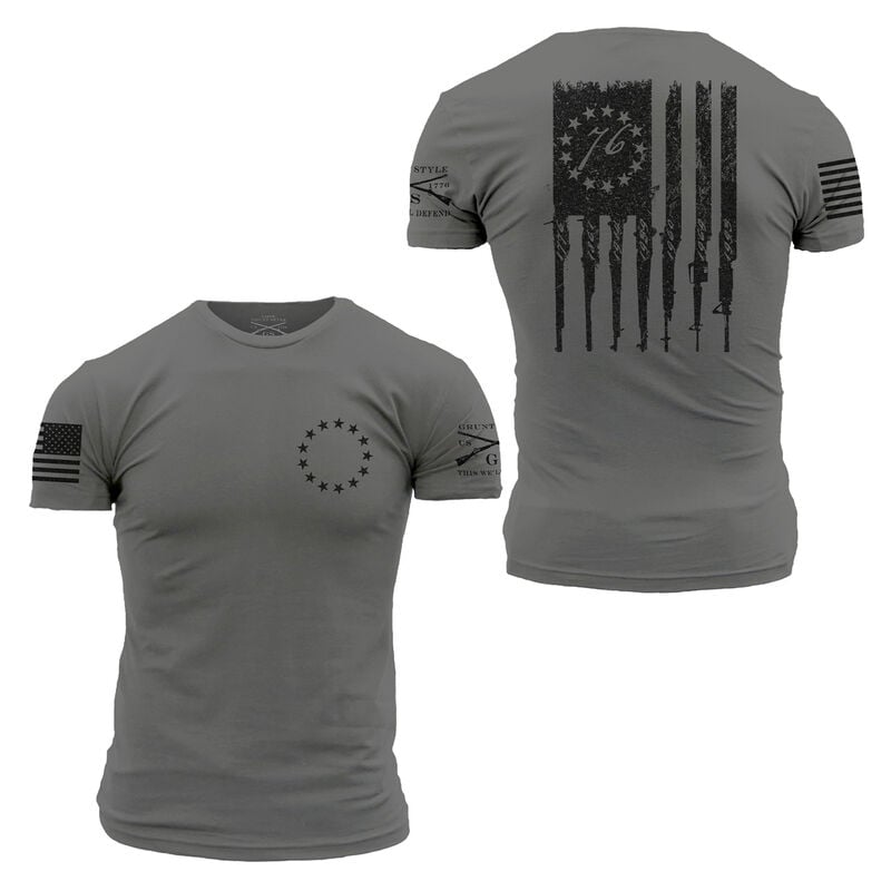 Grunt Style Men's Betsy Rifle Flag Tee image number 0