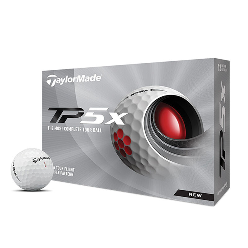 Taylormade TP5X White 12 Pack Golf Balls image number 0