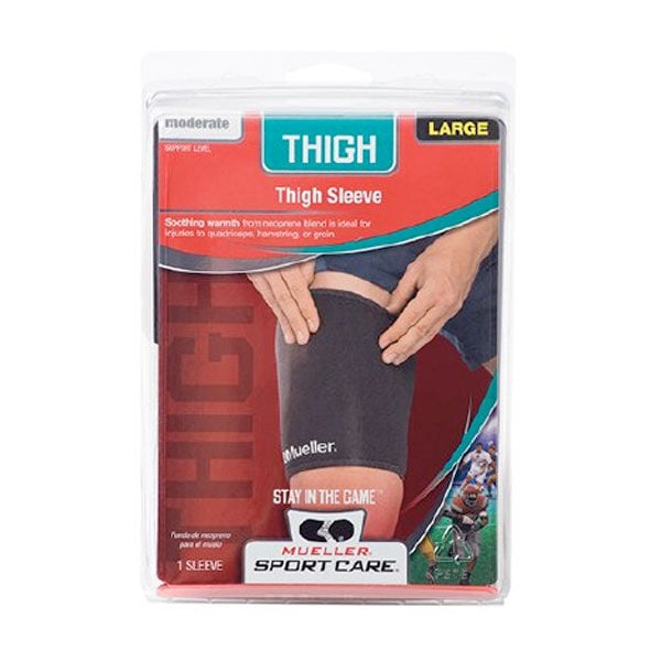 Amazon.com: Mueller Neoprene Thigh Sleeve, Black, Small