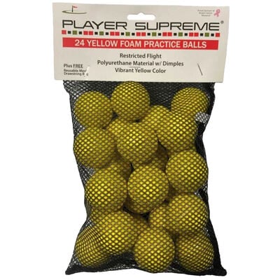 Player Supreme Practice Balls Foam - 24 Pk Drawstring Bag