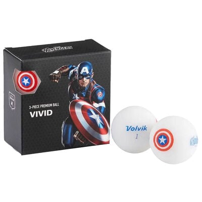 Volvik Captain America 4 Pack Golf Balls