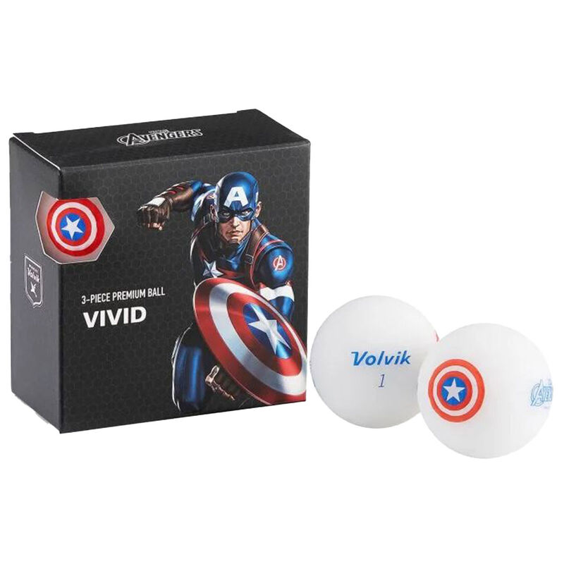Volvik Captain America 4 Pack Golf Balls image number 0