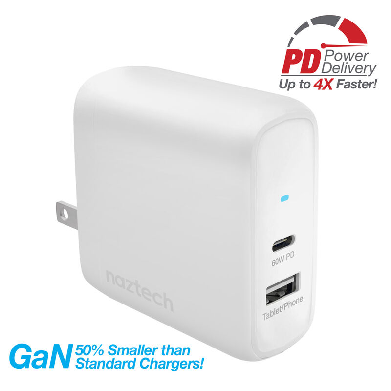 Naztech SpeedMax68 68W USB-C PD + USB  GaN Laptop Wall Charger image number 0