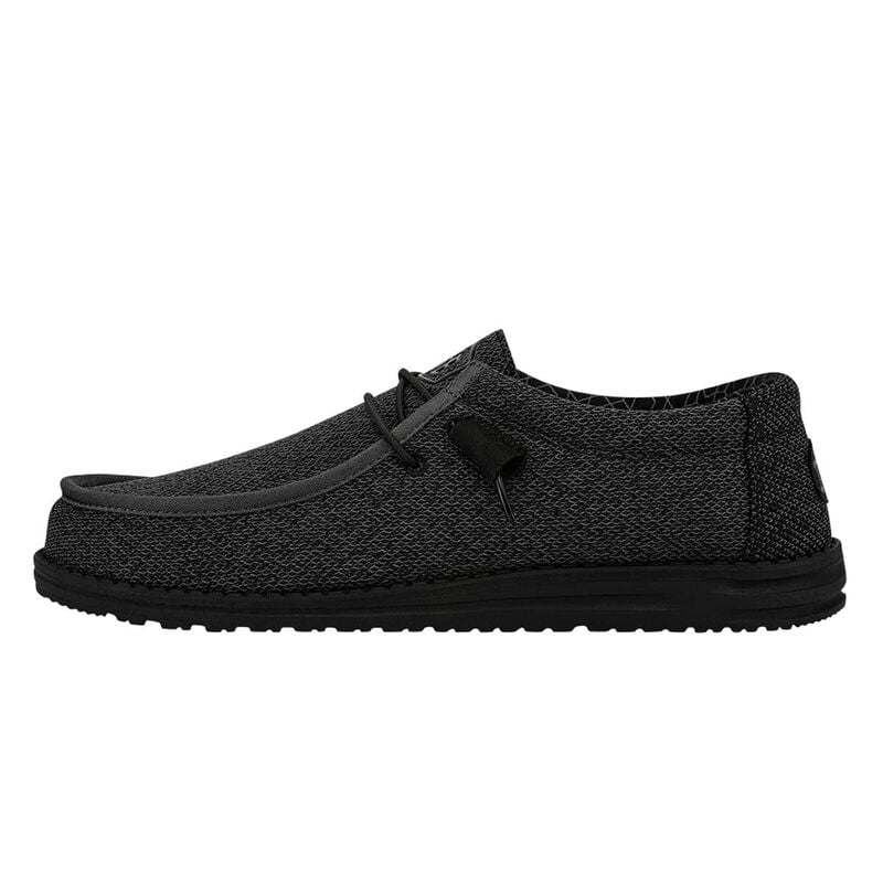 HeyDude Men's Wally Sox Micro Total Black Shoes image number 0