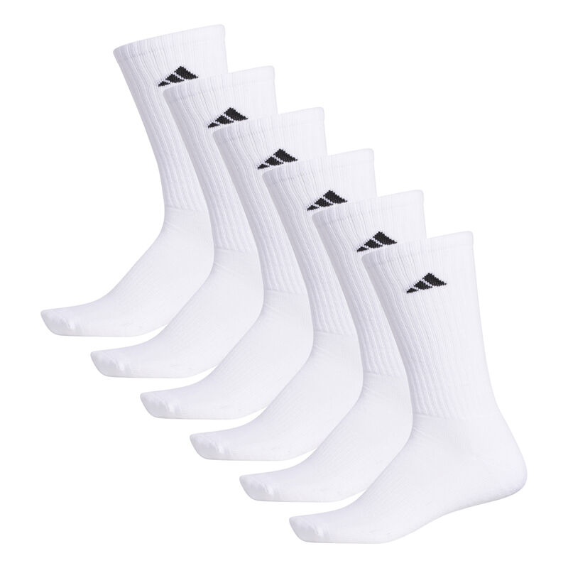 adidas Men's Athletic Cushioned 6-Pack Crew Socks image number 5