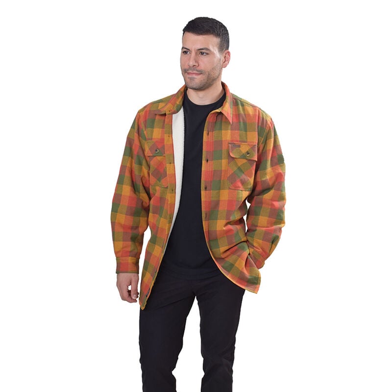 Smiths Workwear Men's Sherpa Lined Flannel Shirt Jacket image number 0