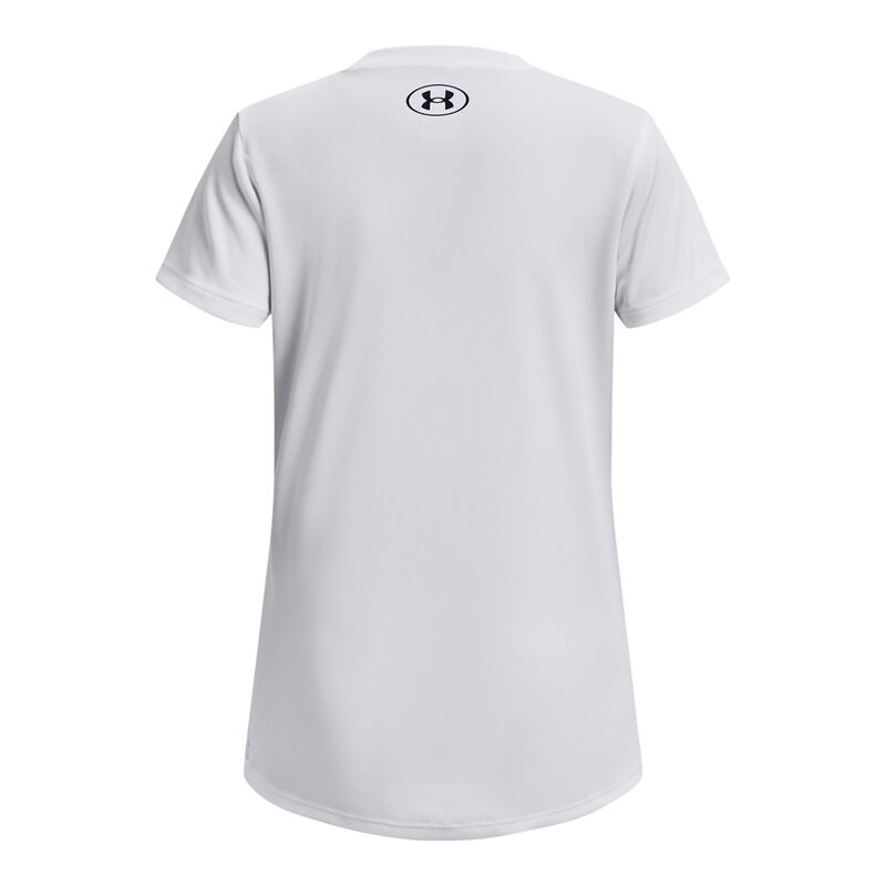 Under Armour Girls' Tech Solid Print Fill Bl Shorts Sleeve Crew Neck Tee image number 1