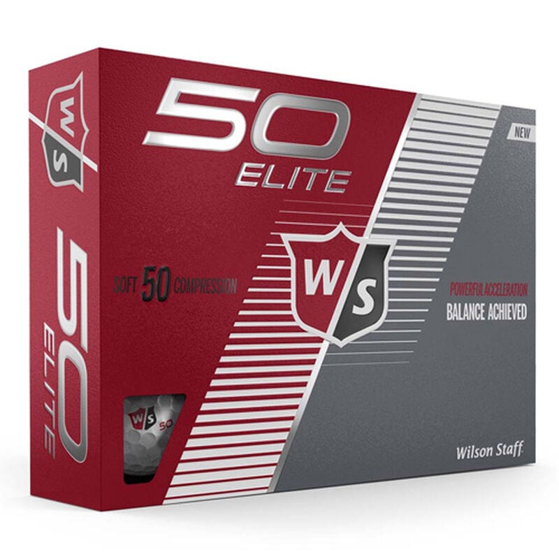Wilson Staff Fifty Elite White Golf Ball - 12 Pack image number 0