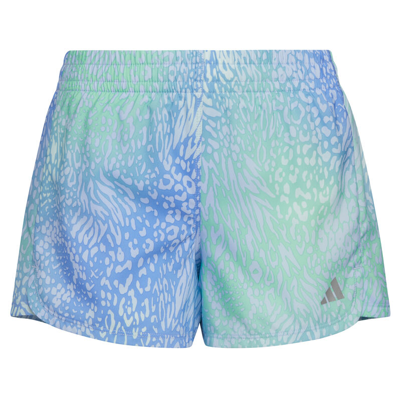 adidas Girls' AEROREADY® Elastic Waistband All Over Print Pacer Woven Shorts image number 4