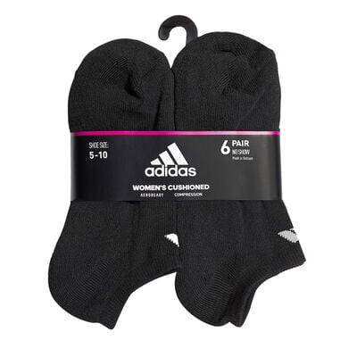 adidas Women's Athletic Cushioned 6-Pack No Show