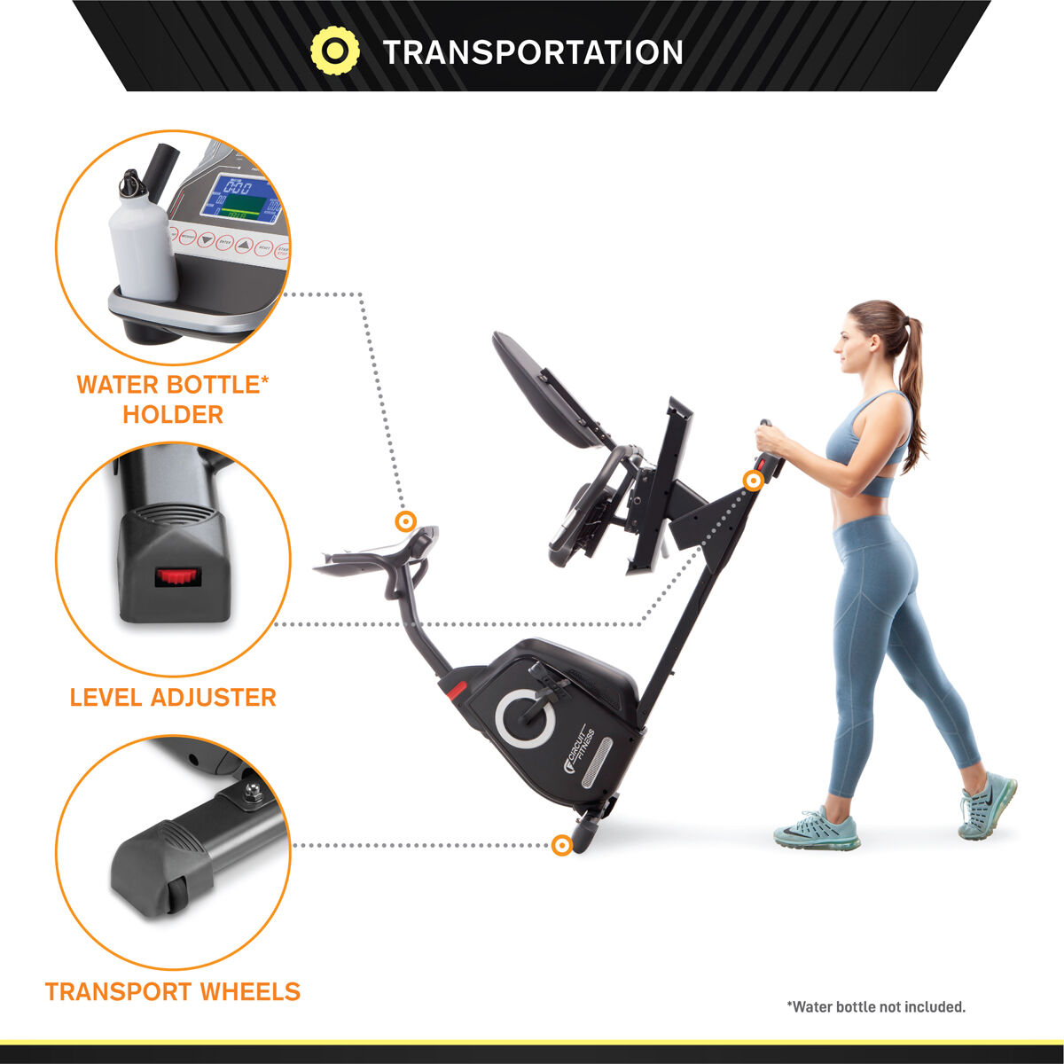 Circuit Fitness Magnetic Recumbent Exercise Bike