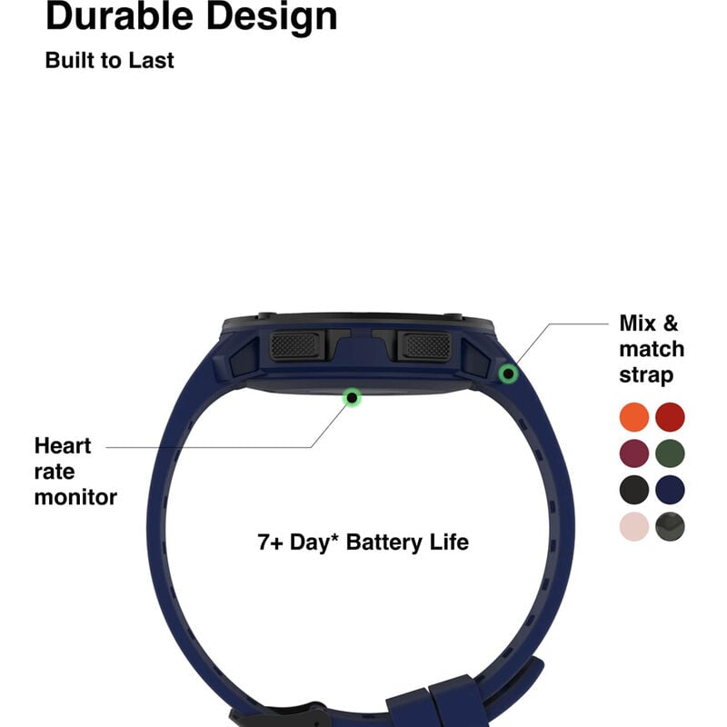 Itouch Explorer Smartwatch: Navy Case with Navy Blue Silicone Strap image number 2