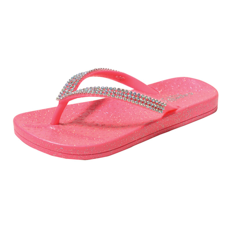 Capelli Sport Girls' Pink with Rhinestones Sandal, , large image number 0