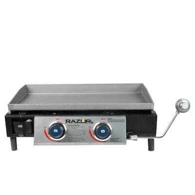 Razor 2-Burner Portable LP Gas Griddle without Lid