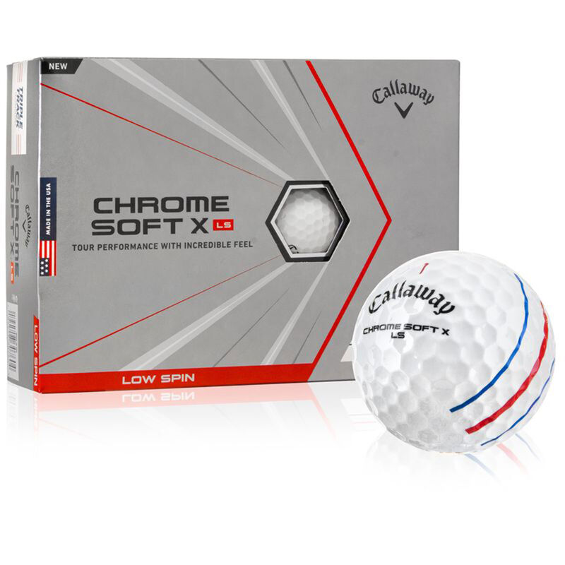 Callaway Golf Chrome Soft X LS Triple Track White Golf Balls image number 0
