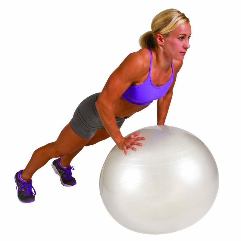 Go Fit 65cm 1000lb Capacity Exercise Ball with Pump & Training Poster image number 4