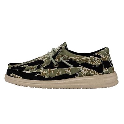 HeyDude Boys' Wally Youth Camouflage Tiger Stripe Camo Shoes