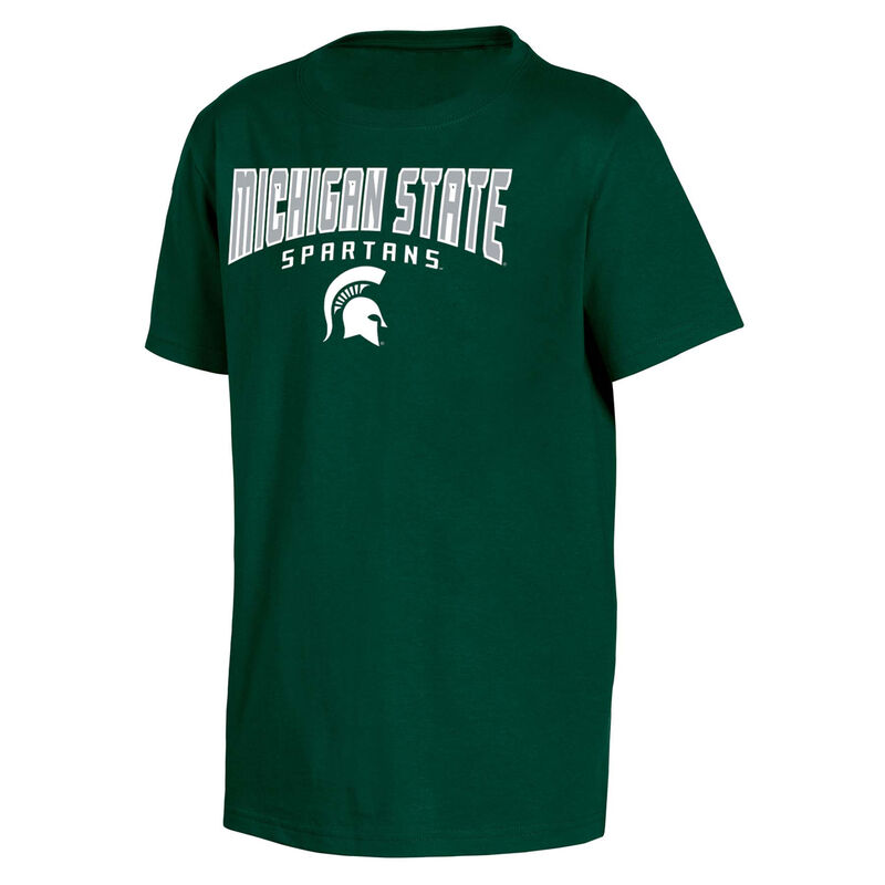 Knights Apparel Youth Short Sleeve Michigan State Classic Arch Tee image number 0