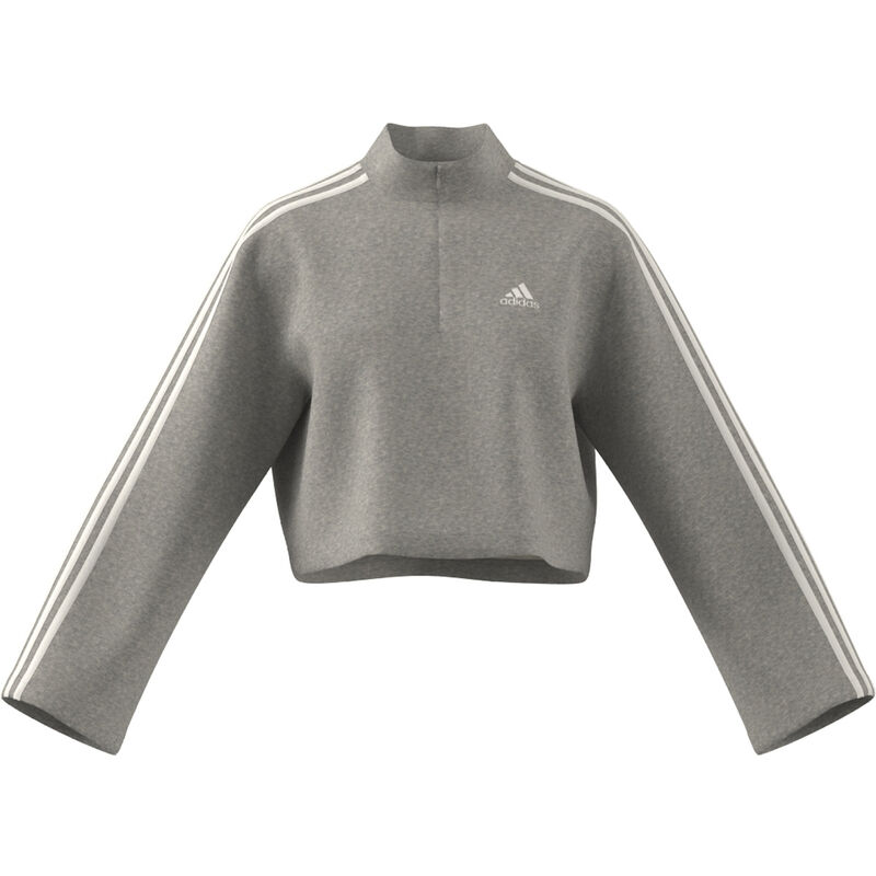 adidas Women's Essentials 3-Stripes Fleece Quarter-Zip Sweatshirt image number 8