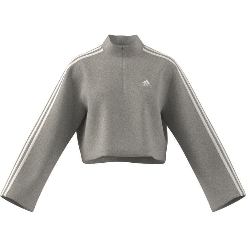 adidas Women's Essentials 3-Stripes Fleece Quarter-Zip Sweatshirt image number 9