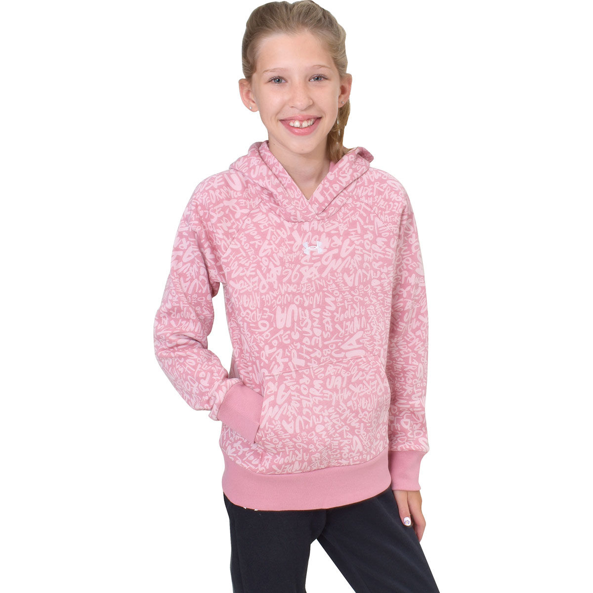 Under armour rival fleece printed hoodie sale