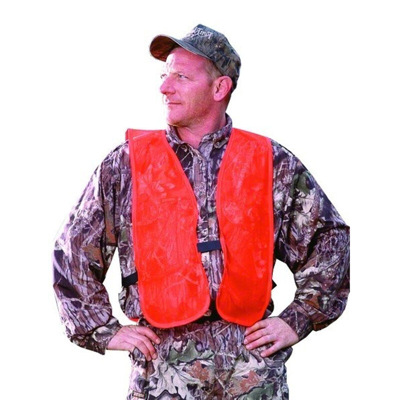 Breaux Blaze Orange Mesh Safety Hunting Vest image number 0
