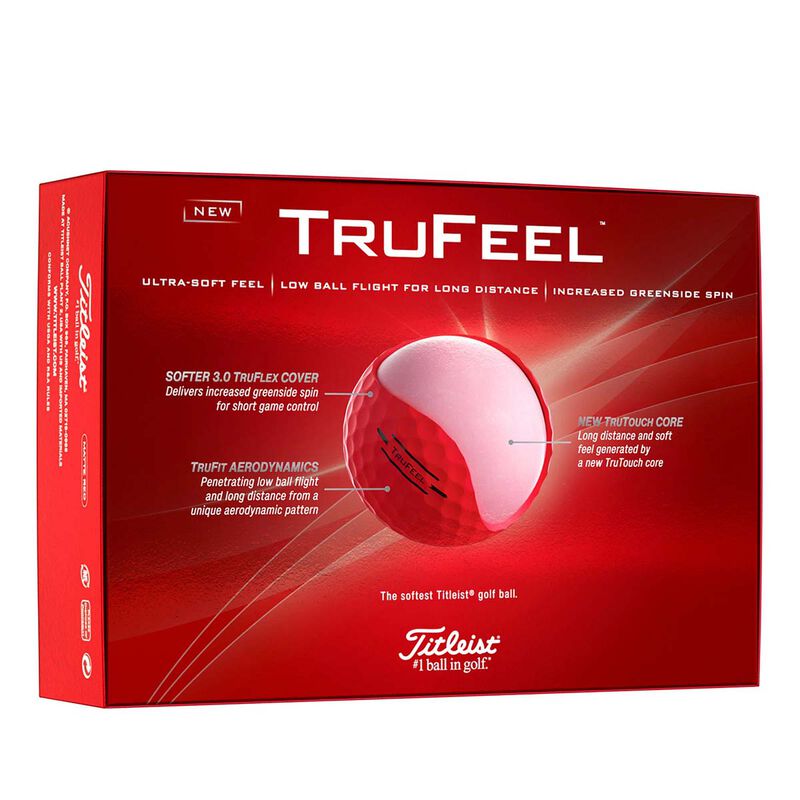 Titleist TruFeel Matte Red Golf Balls image number 1