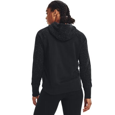 Women's Rival Fleece Wordmark Hoodie, Black, large